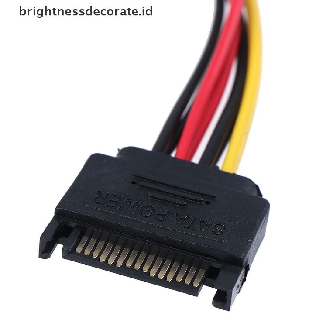 [birth] 15Pin SATA male to double 4 pin molex female ide hdd power harddrive cable [ID]