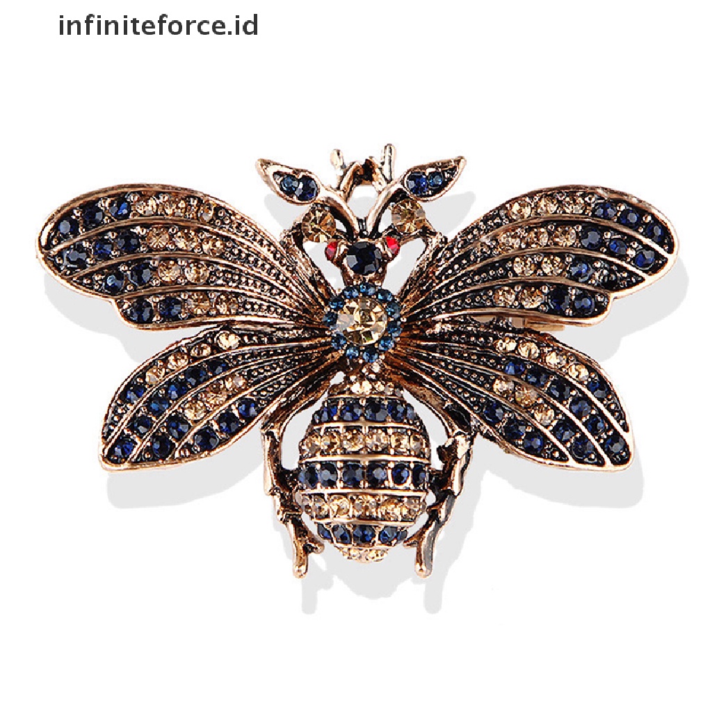 Bros Bentuk Lebah Kecil Aksen Kristal Berlian Imitasi