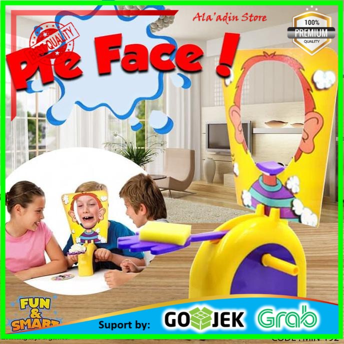 Promo PIE FACE CHALLENGE Mainan Lempar Cream Pie Face Single - Min-192