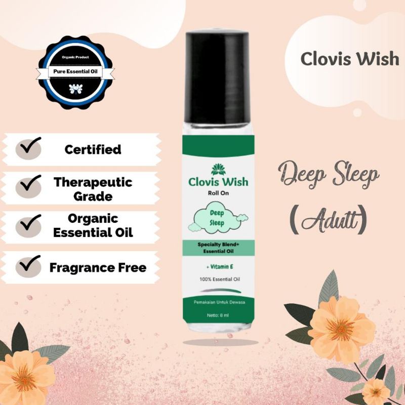 Clovis Wish Deep Sleep Anti Insomnia Susah Tidur Relax Roll On Minyak Oles Essential