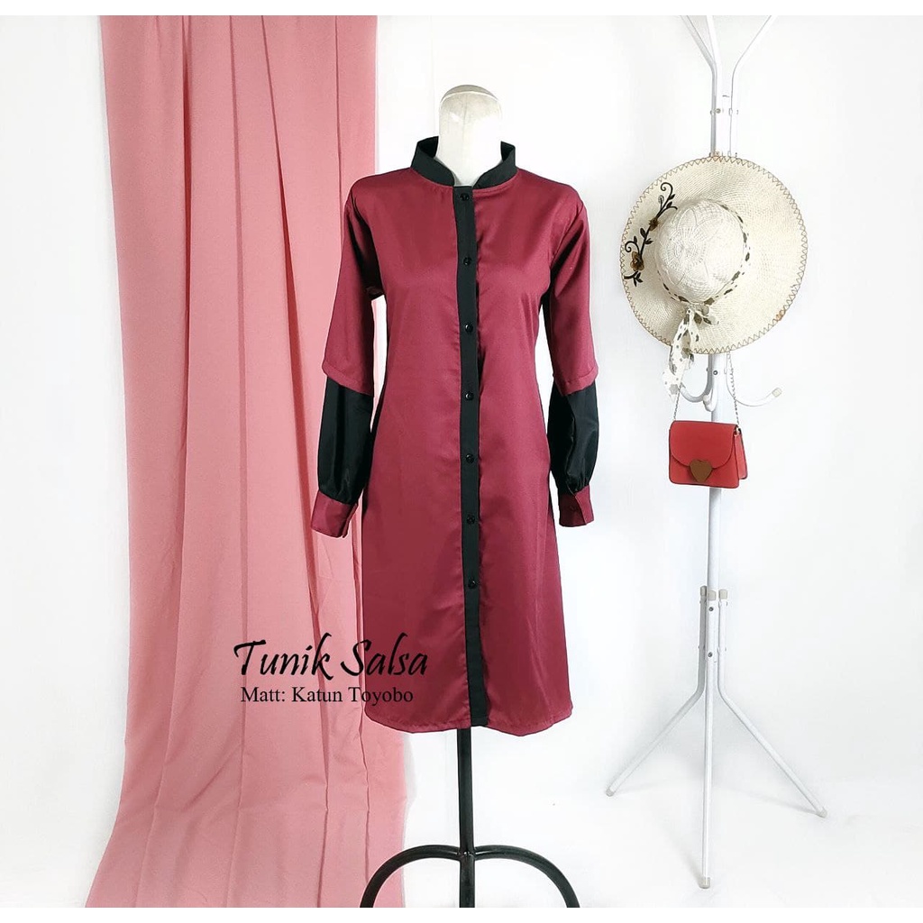 TUNIK SALSA / BAJU MUSLIM MODEL TUNIK / DRESS CANTIK