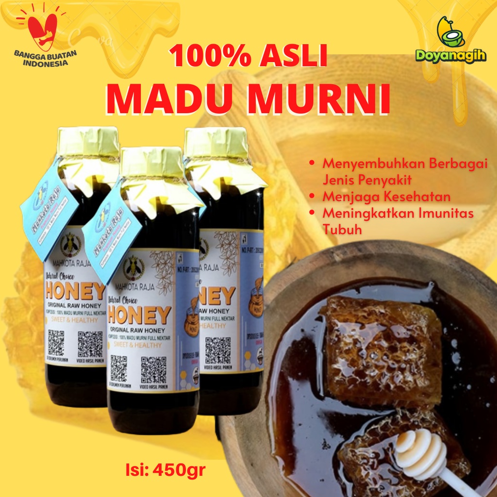 

Minuman Madu Sehat Murni Alami Asli Mahkota Raja isi 450gr