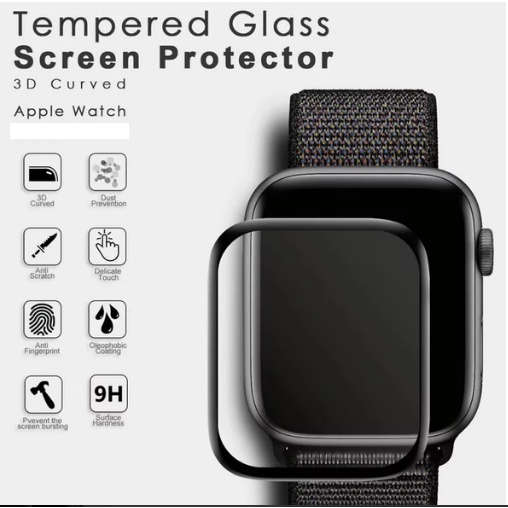 FULL LEM TEMPERED GLASS APPLE WATCH ULTRA 49mm SERI 8 / 7 (41mm / 45mm) SERI SE GEN 2 / GEN 1 (2020 / 2022) SERI 6 / 5 / 4 (40mm / 44mm) SERI 3 / 2 / 1 (38mm / 42mm) ANTI GORES KACA APPLE WATCH