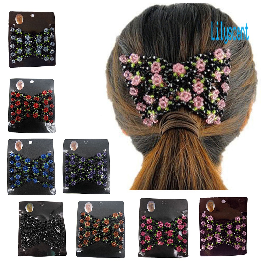 Lily Jepit Rambut Multi Claws Elegan Bentuk Bunga Bahan Besi Untuk Wanita