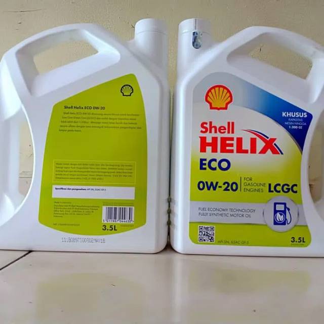 Oli Mesin Shell Helix Eco 0W-20 @3,5 Liter