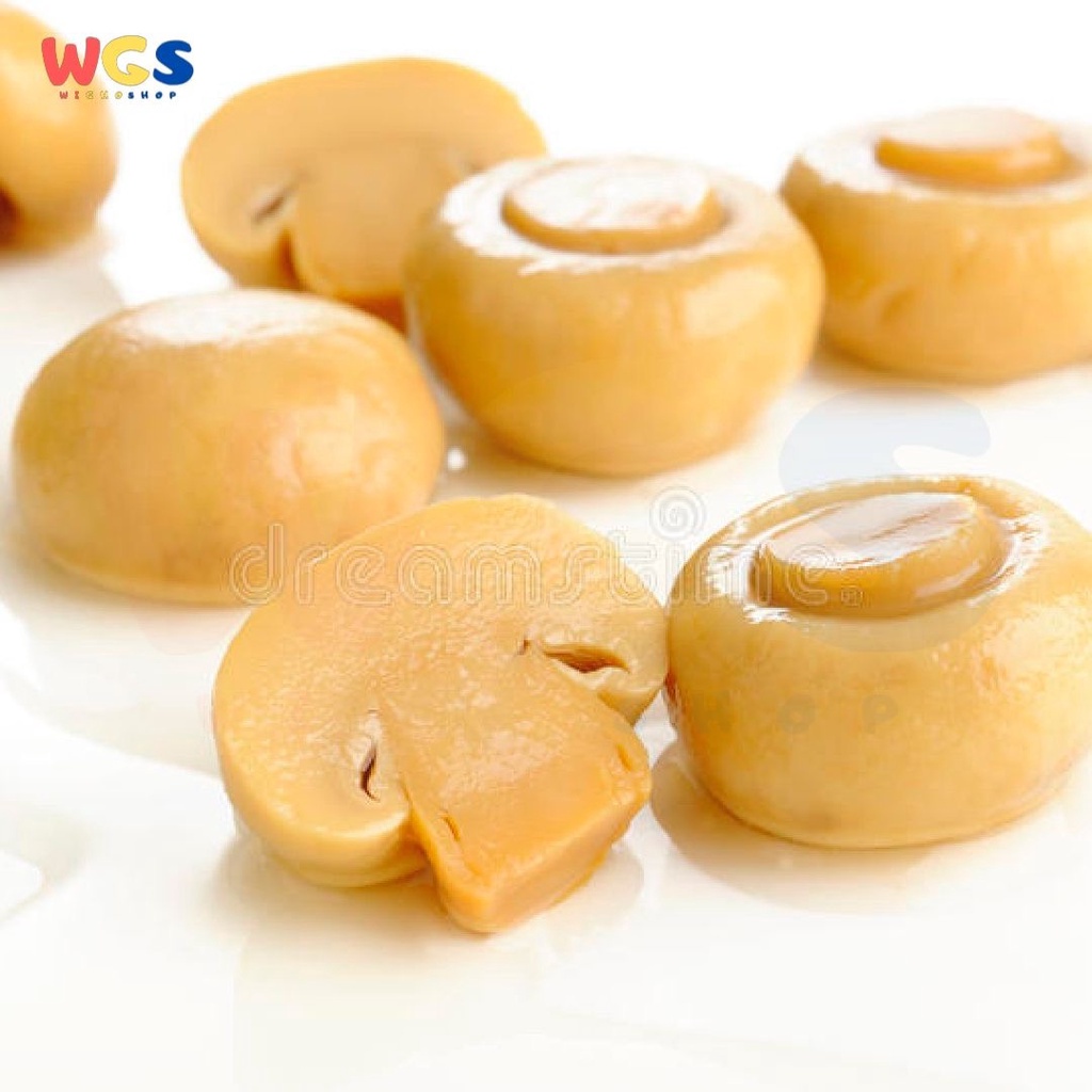 Golden Canned Mushroom Whole in Brine 425gr - Jamur Kancing Champignos