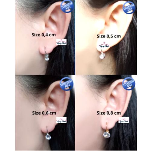 Lovelybutik Anting Titanium Anti Karat angel Anting Wanita Model Desi Terbaru