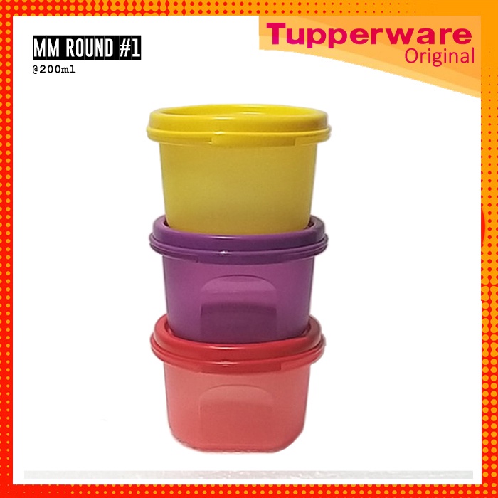 MM Round 200ml Tupperware (3 Pcs) 1Set