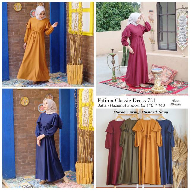 (BISA COD) FATIMA CLASSIC DRESS