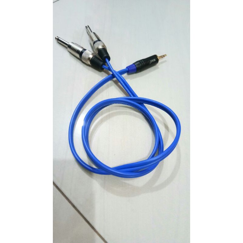 Kabel jack mini 3,5 to 2x akai 6,5 1 meter