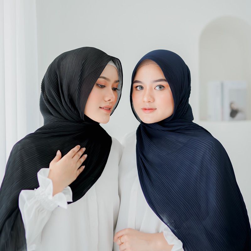 jilbab pashmina plisket