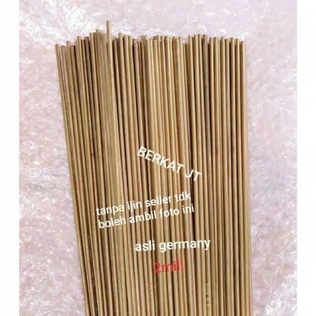 Kawat Las Kuningan=2 Mili Asli 100% Germany Panjang 1 Mtr