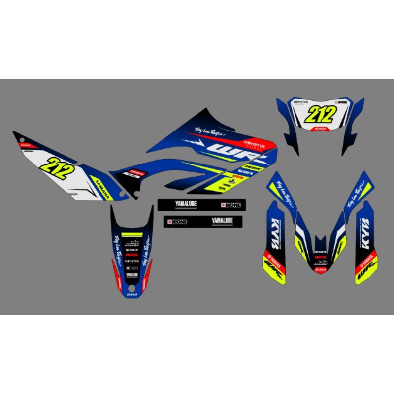 Decal yamaha wr155 biru putih