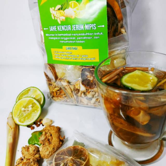 

Infuse water (wedang) rimpang kering jahe jeruk kencur