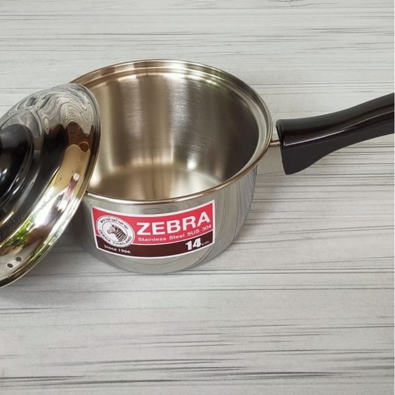 Sauce Pan ZEBRA 14 Cm Plus Tutup - Panci Stainless Steel 166371