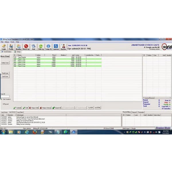 Software Billing Mikrotik ..1 UNLIMITED PC