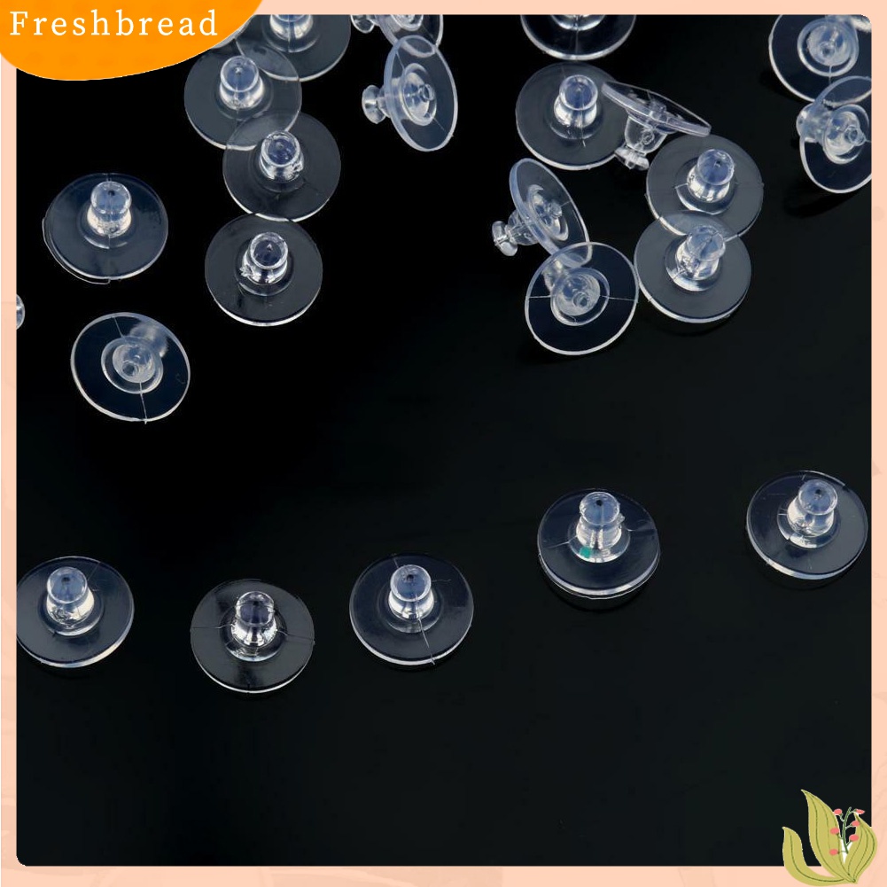 Fresh| 100pcs Stopper Anting Bahan Silikon Transparan