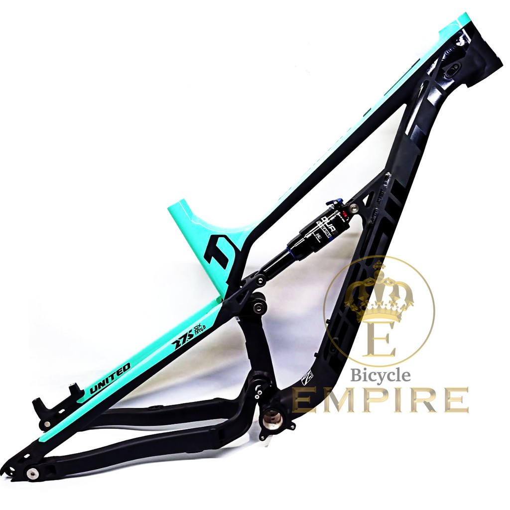 Frame Set 27.5 United Epsilon T5 Trail T140 Black Aqua Boost BIcycle Empire