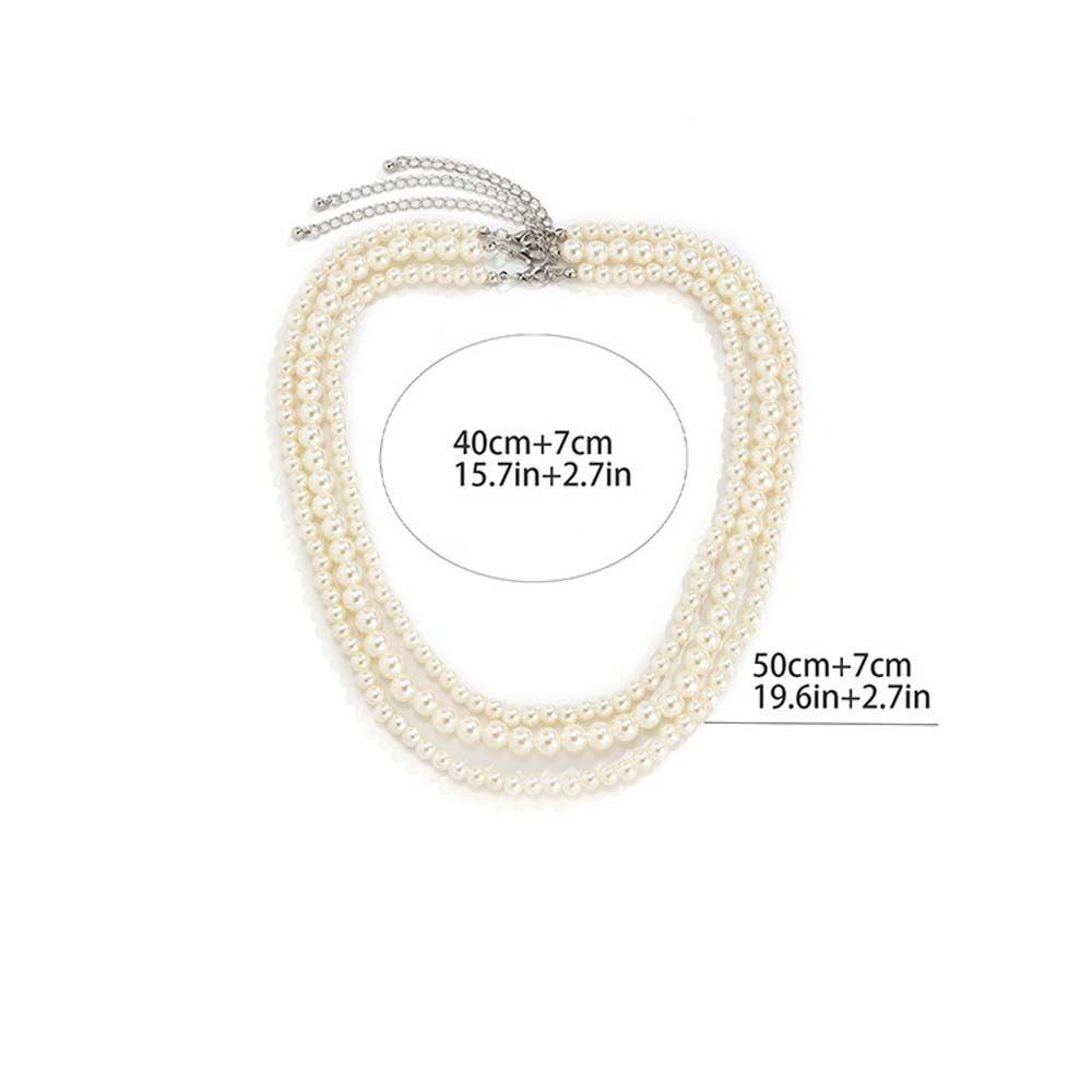 Mxbeauty Kalung Mutiara Kreatif Sederhana Perhiasan Pria Perhiasan Pesta Kepribadian Gentleman Style Stacking Neckchain