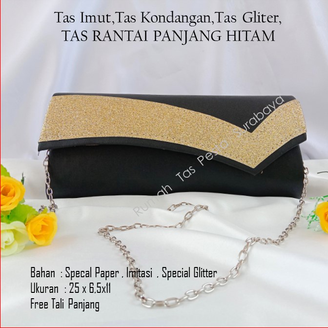 TAS PESTA CANTIK RANTAI PANJANG MODEL CLUCTH DAN SLEMPANG MURAH TERKESAN MEWAH DAN ELEGAN BEST SELLER READY