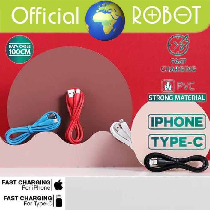 KABEL DATA ROBOT RT-CD100 MICRO &amp; RT-TC100 TYPE-C ROBOT  2.4A FAST CHARGING CANDY PACK