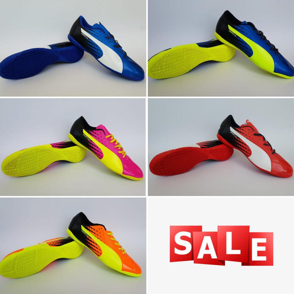 TERLARIS  SEPATU FUTSAL PUMA EVOSPEED TERBARU GRADE ORI TERBARU