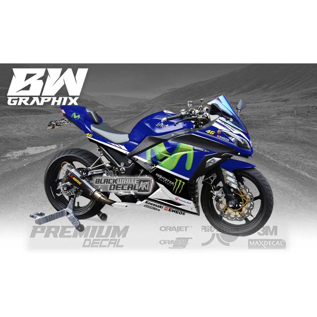 Decal / Dekal ZX 250 FI / Ninja 250 FI MOVIESTAR Stiker / sticker