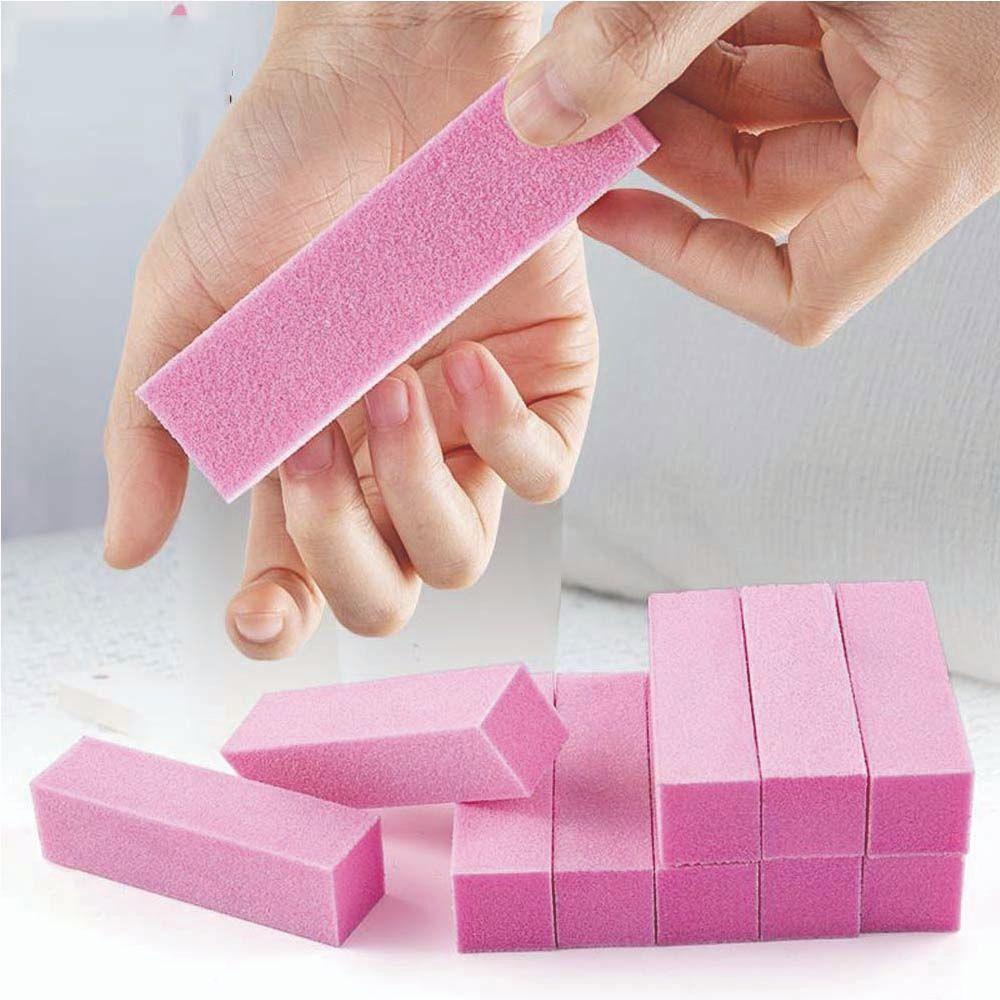 AUGUSTINA Agustinina Blok Buffer Kuku Putih Pink Untuk UV Gel Nail Buffer File Set Nail Art Alat Kuku Gerinda Kuku