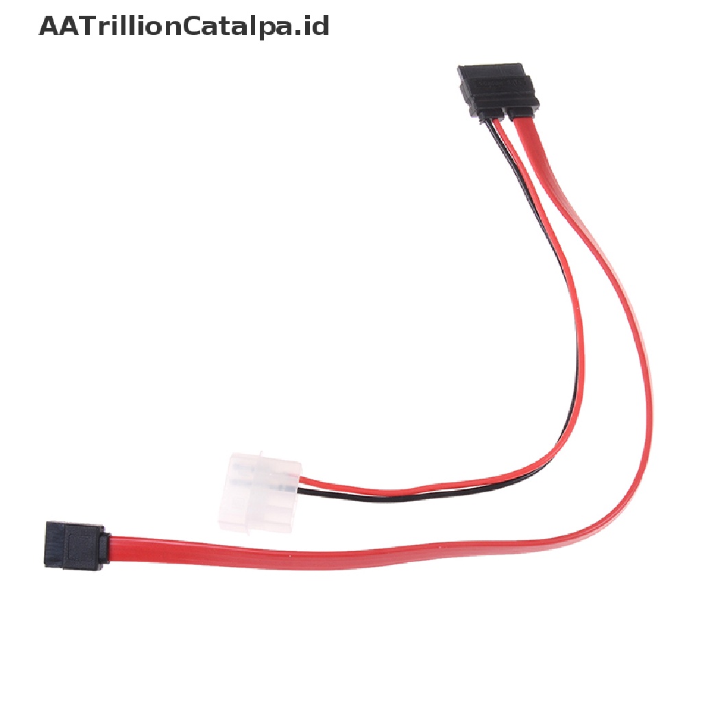 (AATrillionCatalpa) Kabel power SATA 7 + 6 Pin slimline Untuk DVD + RW Drive PC