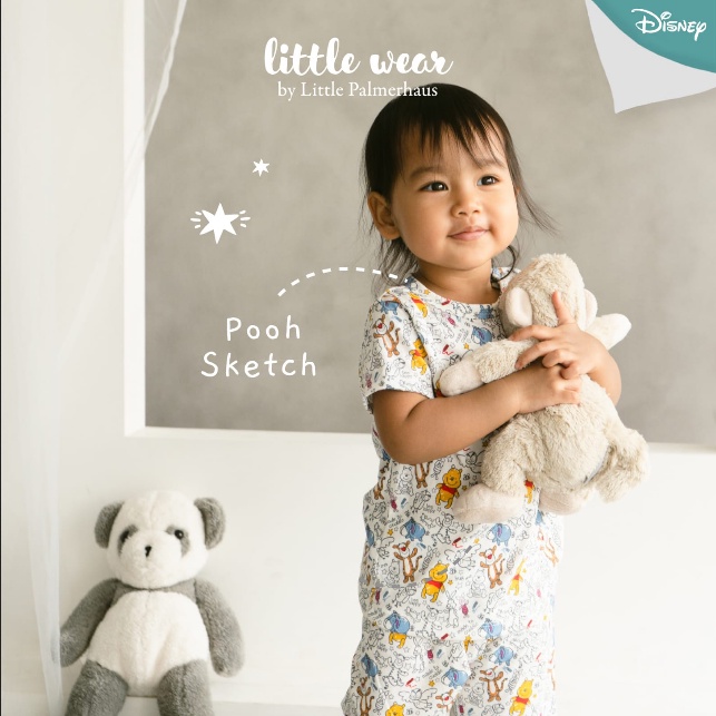 PNB232 LITTLE PALMERHAUS LITTLE WEAR BUTTON SHOULDER SHORT SLEEVE SETELAN LENGAN PENDEK