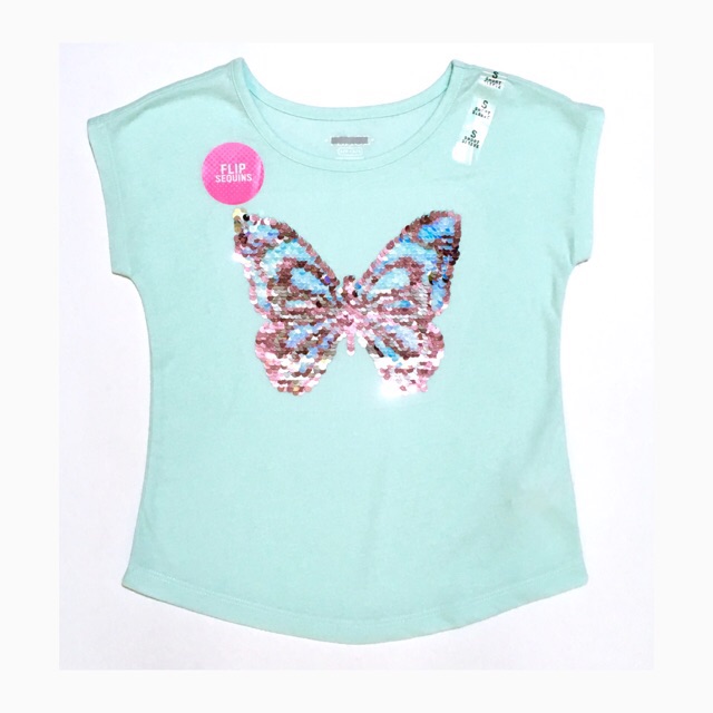  Kaos  anak  FLIP SEQUIN  Kaos  usap 14y buterfly pl ce 