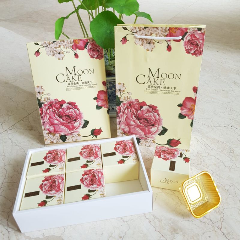 

(KK52) Kotak Kue Mooncake/Box Kue Set Dengan Paperbag