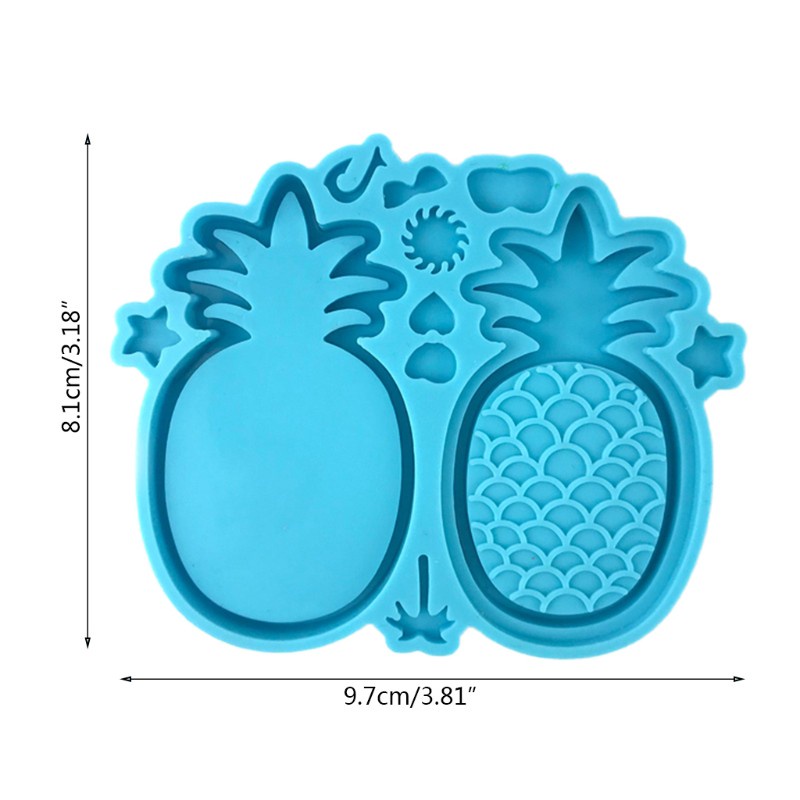 Glitter Quicksand Pineapple Epoxy Resin Mold Handheld Game Shaker Pendant Keychain Silicone Mould DIY Crafts Jewerly Casting Mold Decorations Making Tools