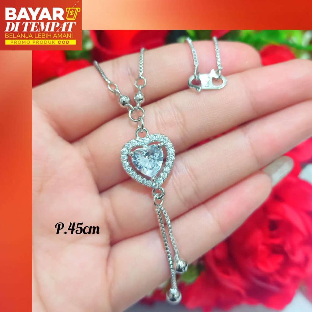 TITANIUM Kalung Dewasa koye permata Zircon Logam emas Hongkong anti karat