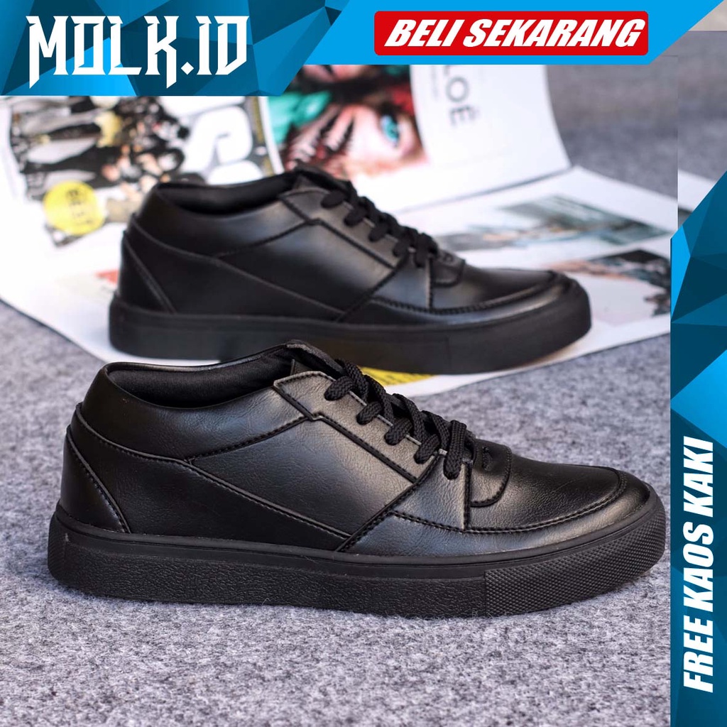 MOLK|Sepatu Kasual Sneakers Pria Kulit Pu Original  Fashion Gaya Kekinian Sneaker Keren Masa Kini