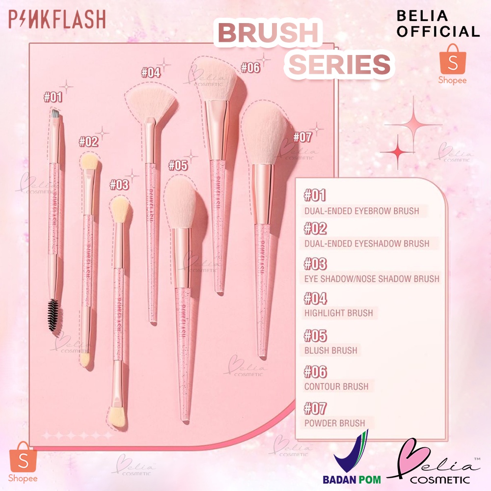 ❤ BELIA ❤ PINKFLASH Make Up Brush Series PF-T04 | Beauty Brush | Makeup Tool | Kuas Make Up | Pink Flash