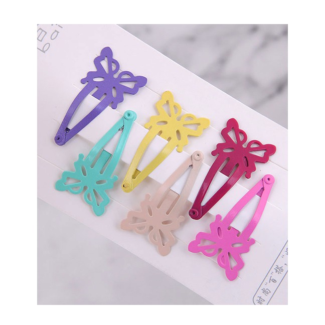 LRC Jepit Rambut Fashion Color Children's Butterfly Hairpin A57923