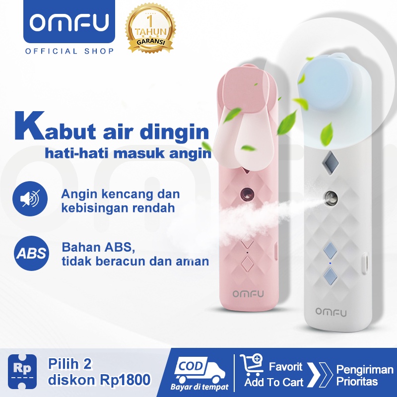 Omfu kipas angin mini nano spray kipas 2in1 kipas USB mini lipat  fan pendingin kecil kipas murah portable