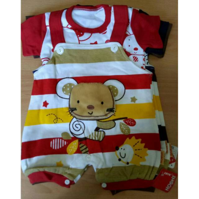 Baju jumper bayi baju kodok 2pc 3D karakter cute mouse