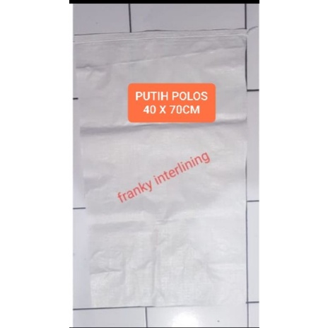 KARUNG PLASTIK PUTIH POLOS 40 x 70 CM HARGA PER PCS