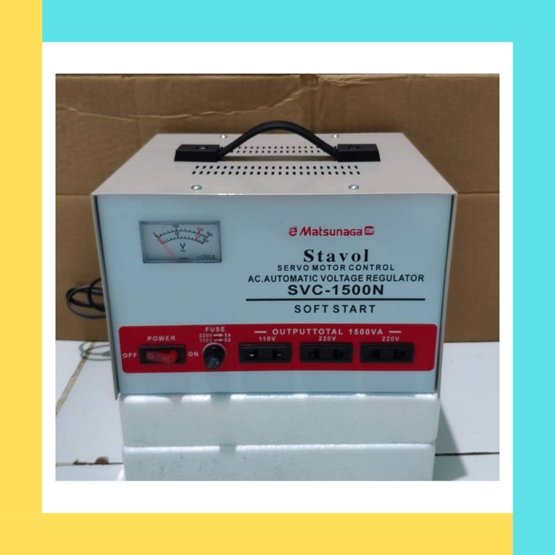 STABILIZER LISTRIK STAVOLT MATSUNAGA SVC 1500W VOLTAGE / STAVOLT MTS SVC