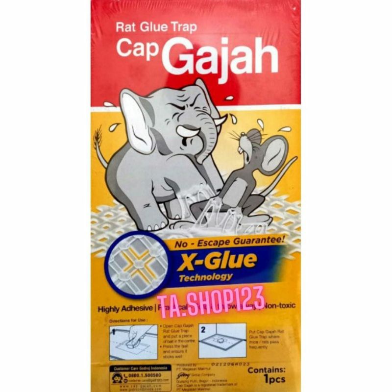 lem tikus cap gajah papan perangkap 75gr