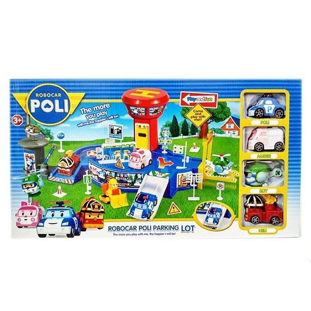 Mainan Anak ROBOCAR POLI PARKING LOT XZ 309