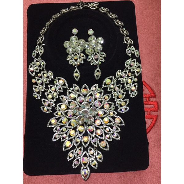 Set Kalung Plus anting wedding super Shinning - Wedding Necklace + Earring