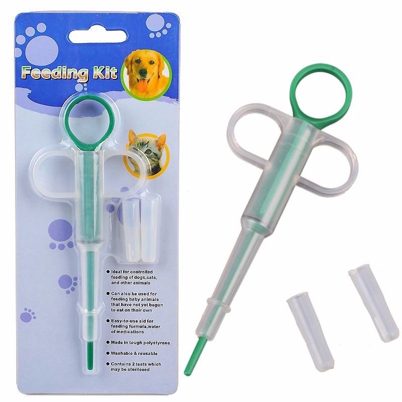 Feeding Kit Pelontar Pil Tablet Anjing Kucing Alat Bantu Minum Obat / Pil Tembak Cairan Kit for Pets