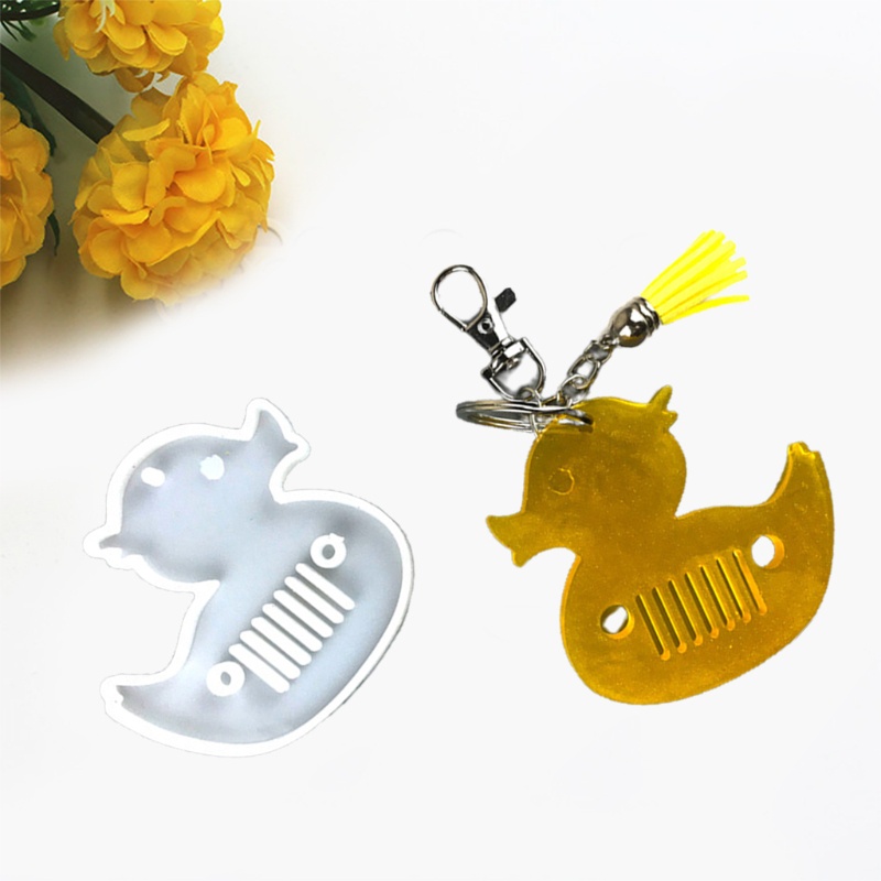 SIY  Diy Duck Keychains DIY Epoxy Craft Necklace Keychain Jewelry Mold Gift Craft