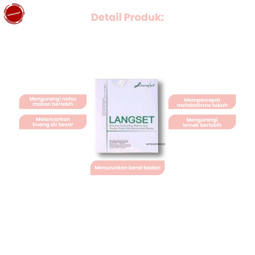 Langset Drink / Minuman Pelangsing Herbal / Pelangsing Herbal