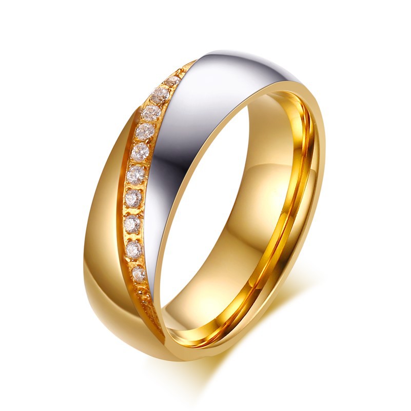 Cincin Couple / Tunangan / Nikah / Pasangan / Titanium C035 Anti Karat