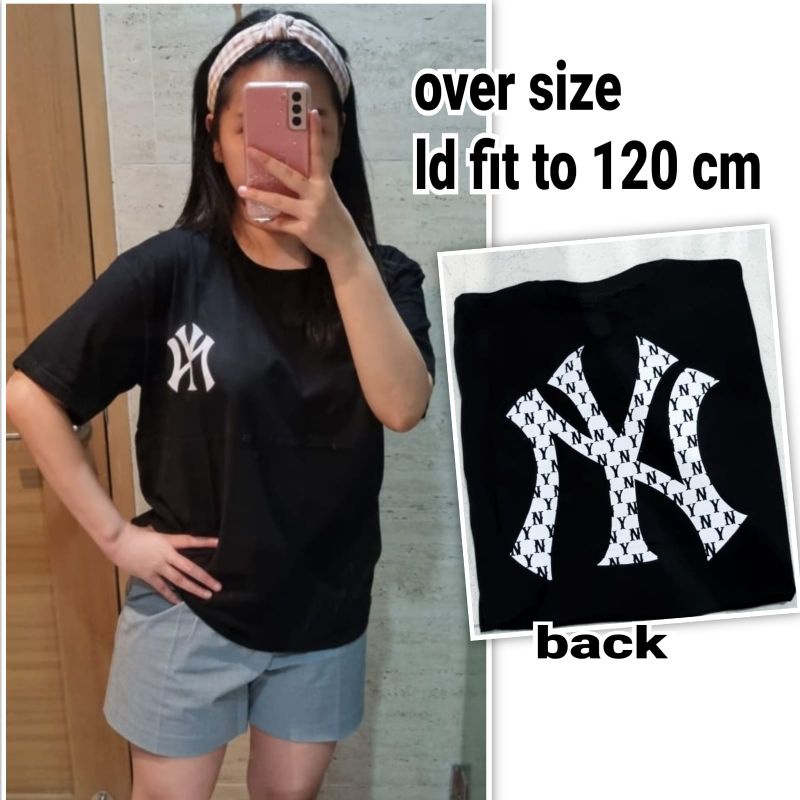 kaos wanita oversize atasan nyx mlb black