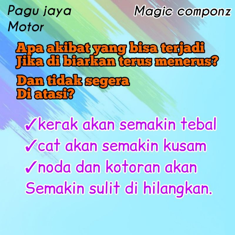 magic compound penghilang baret halus,cat kusam/mati pada body mobil motor dan helm kompon 100g 100gram dan 60g 60gram